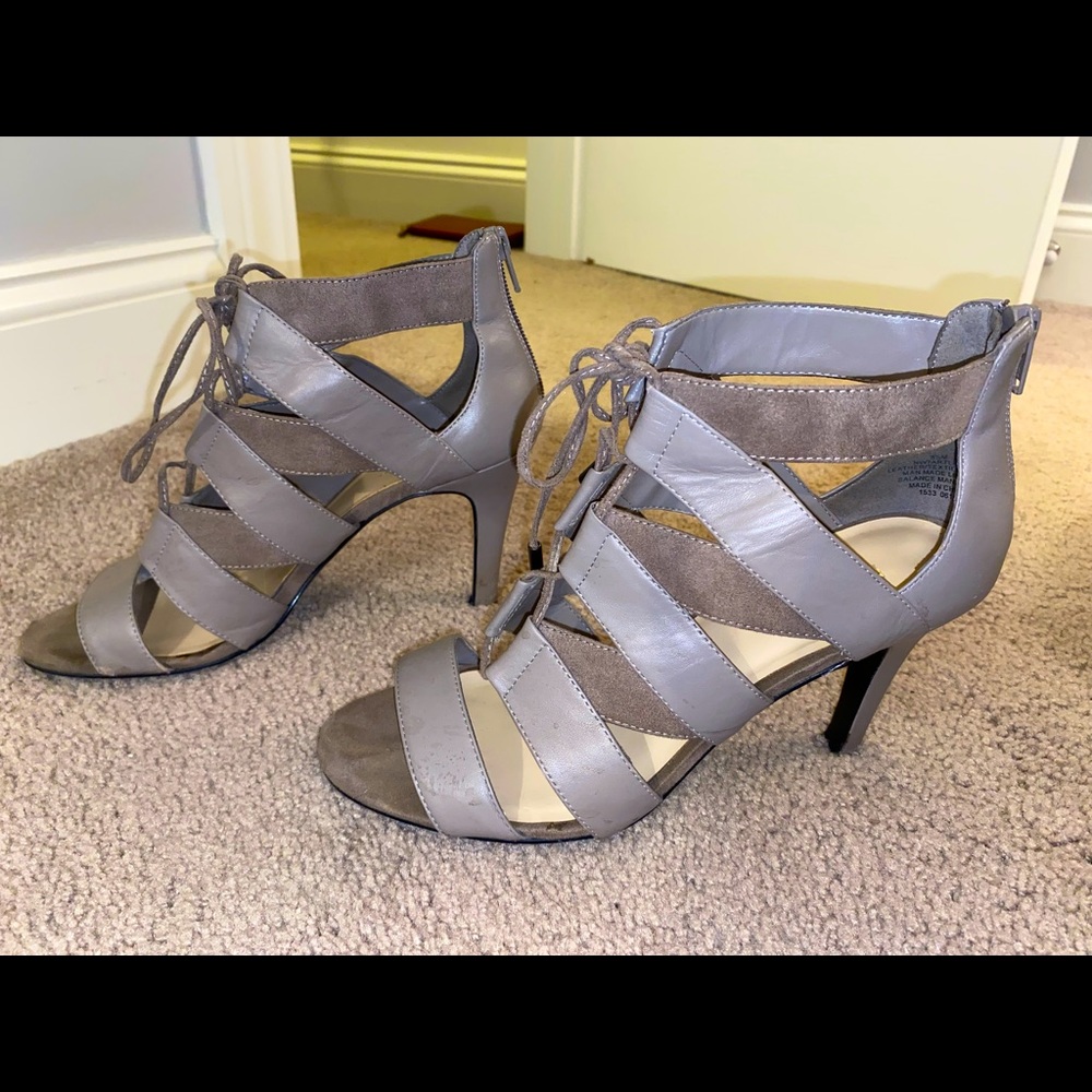 Nine West heels (approx 3 in). Size 8.5.